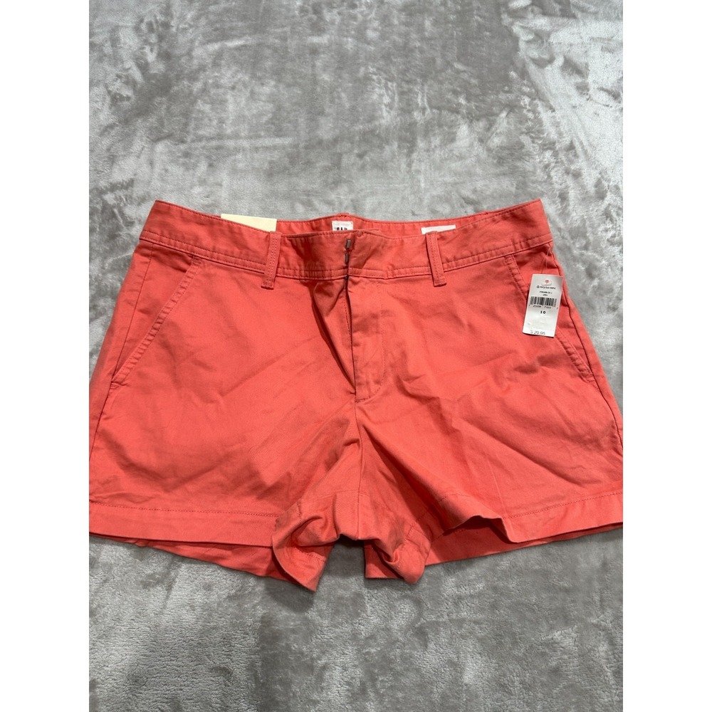 Gap Shorts Womens Size 10 Coral Zip Up 3.5" Inseam Pockets Brand New With Tags